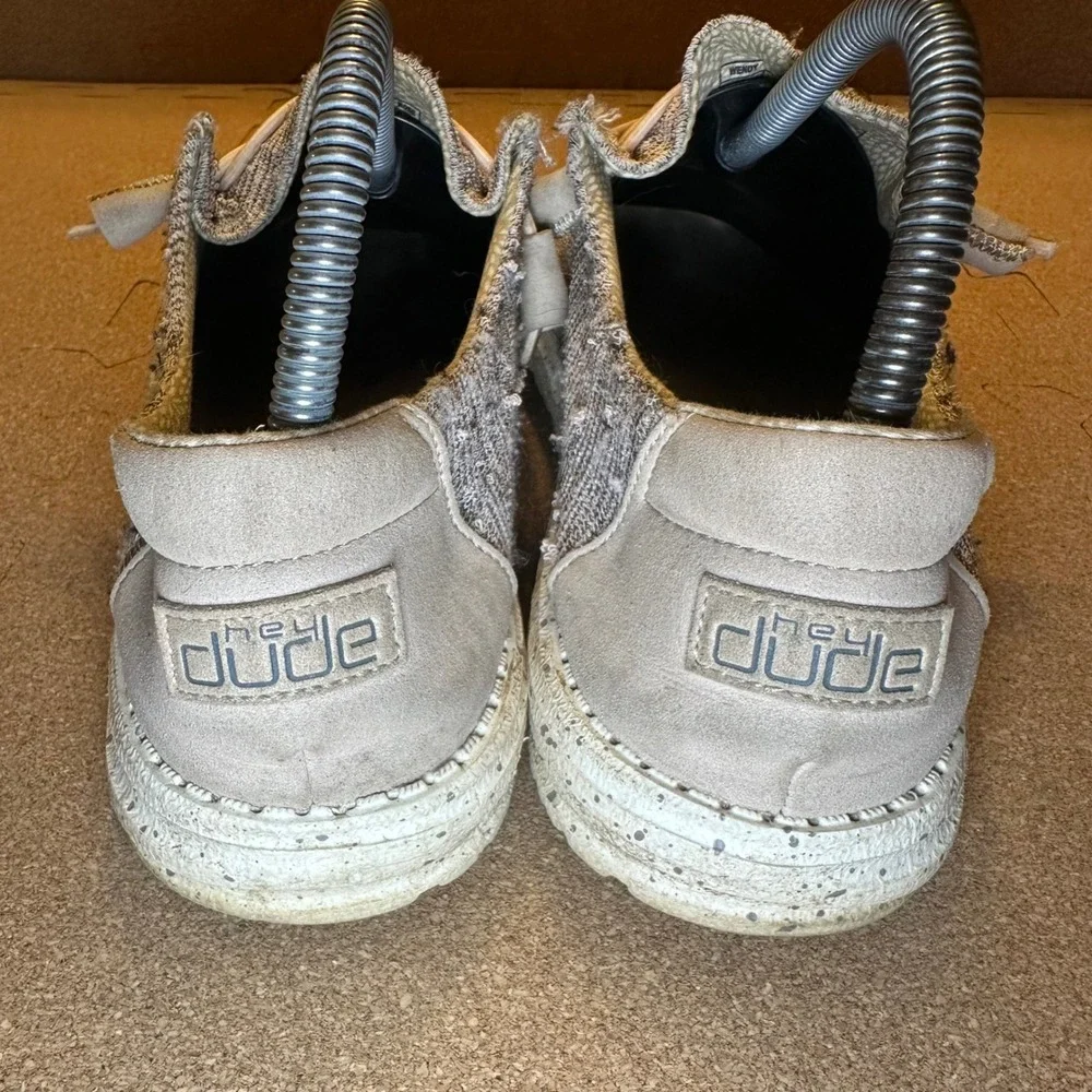 Hey Dude Wendy Stretch Rose‎ Grey Slip On Loafers Womens Size 8 121416830